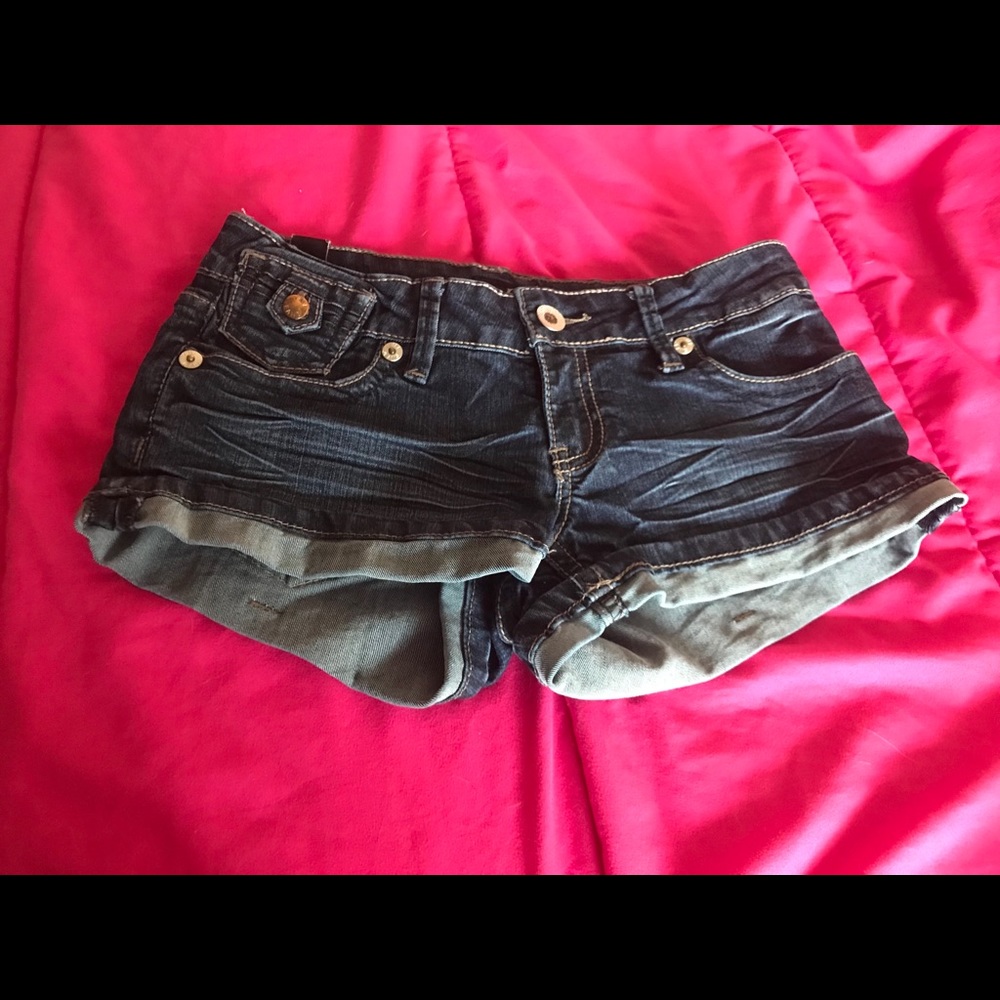 Cuffed Jean Shorts
